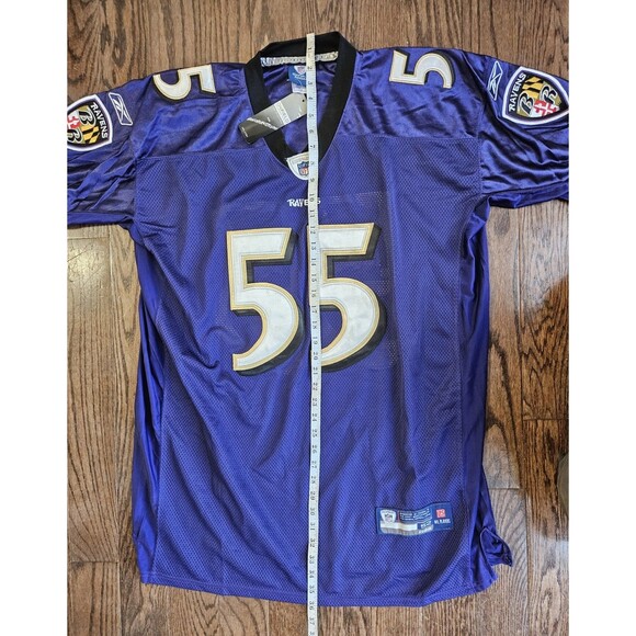 Terrell Suggs #55 Baltimore Ravens Reebok On Field Jersey Purple Size 52 NWT - Picture 8 of 13